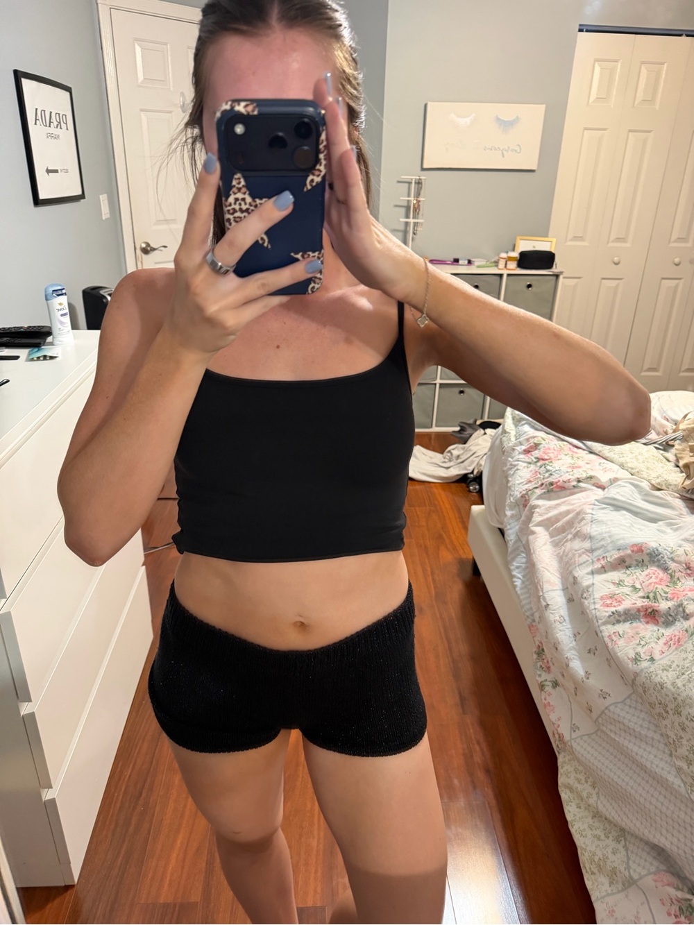 High-Rise Black Bike Shorts for Women